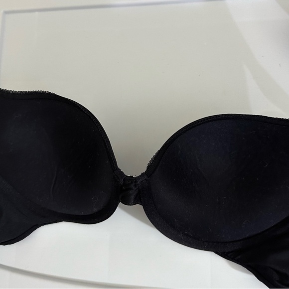 Lily of France bra sz 36C black pushup t shirt style - Picture 3 of 6